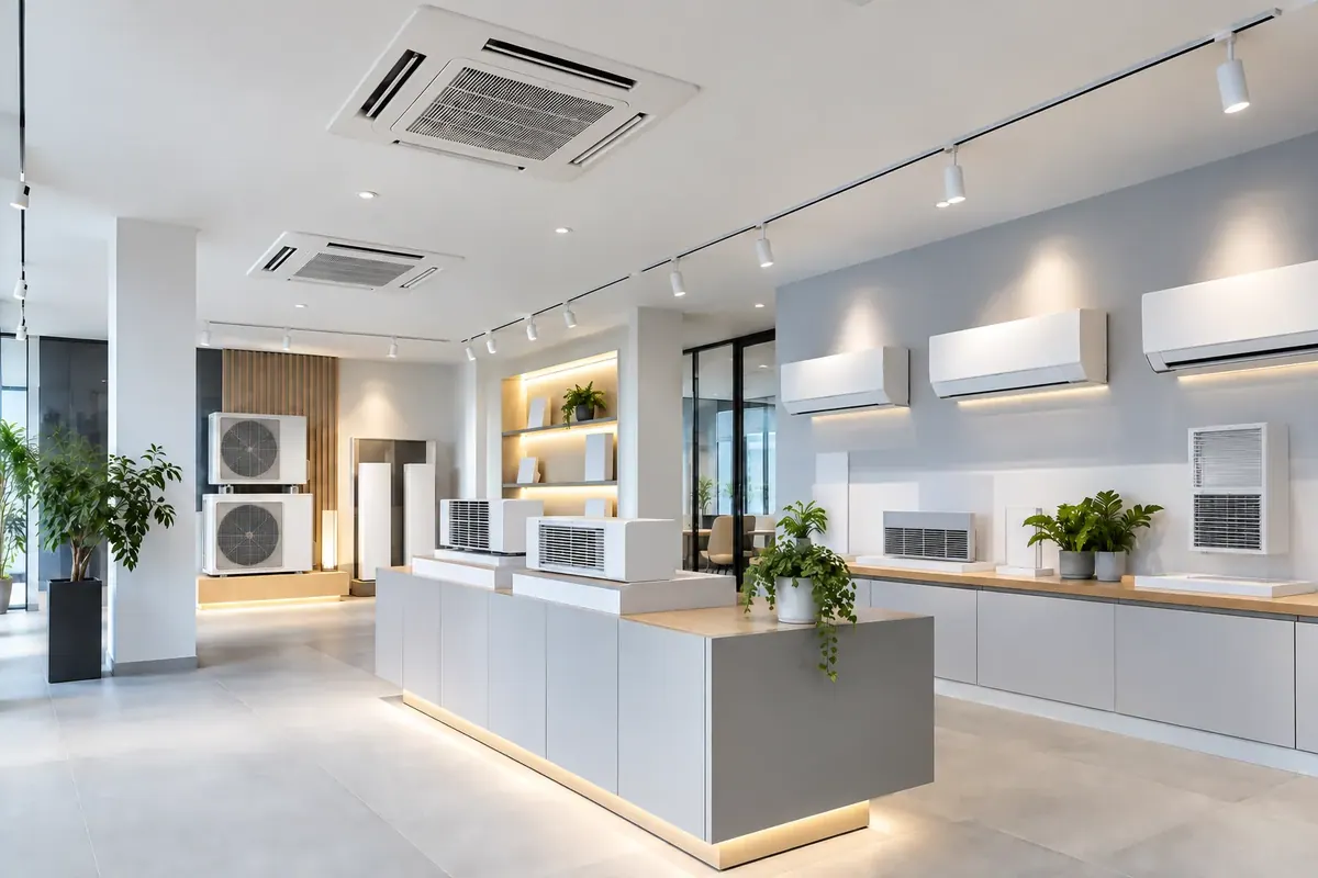 Caseta si splituri intr-un showroom sau magazin