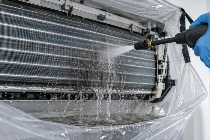 Spalare evaporator cu jet, apa colectata in husa