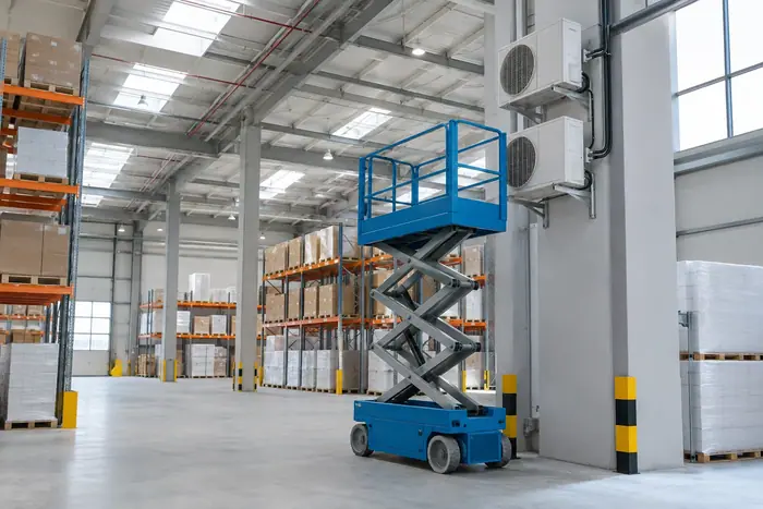 Hala industriala cu nacela si unitati de climatizare