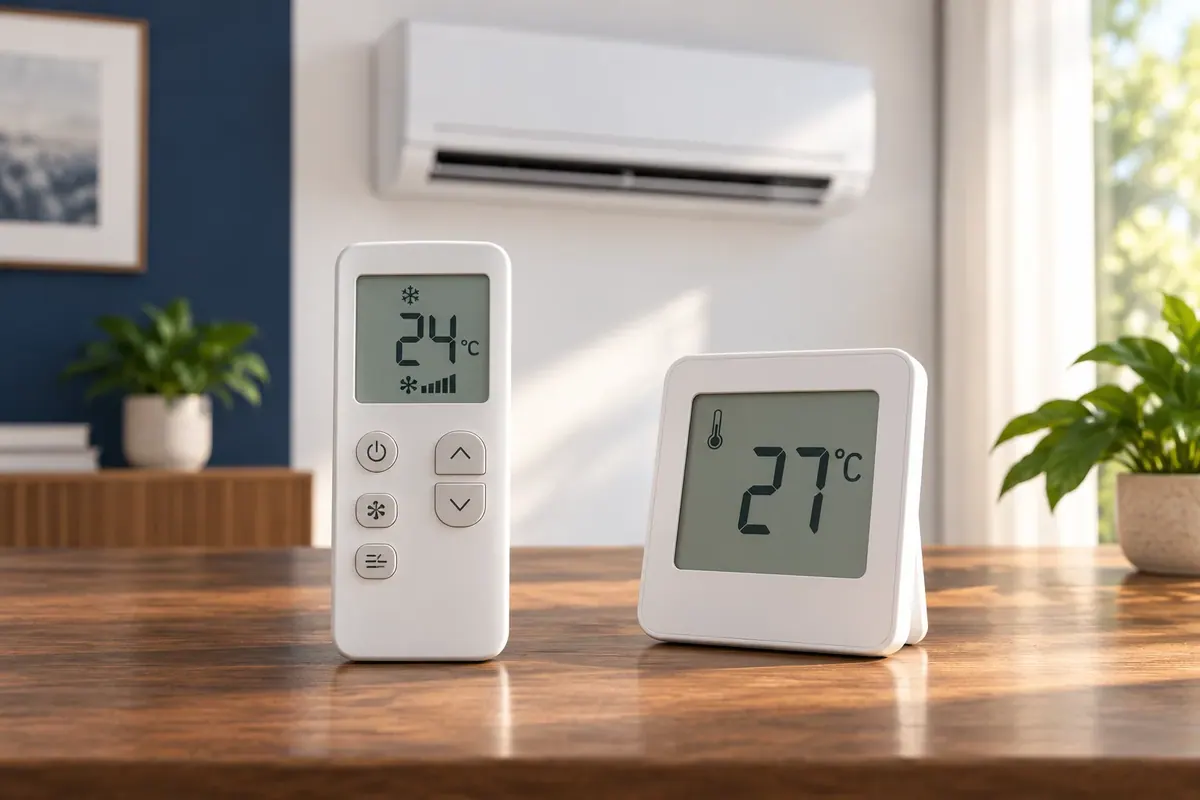 Telecomanda si temperatura din incapere