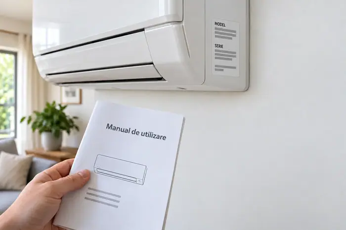 Identificarea modelului din manual sau de pe eticheta vizibila a aparatului