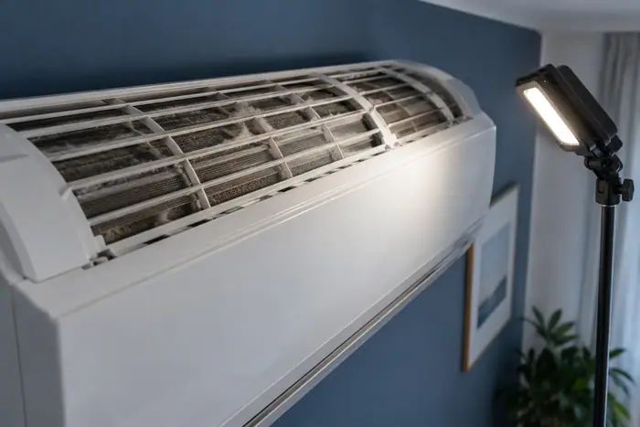 Lumina de inspectie asupra grilei de admisie