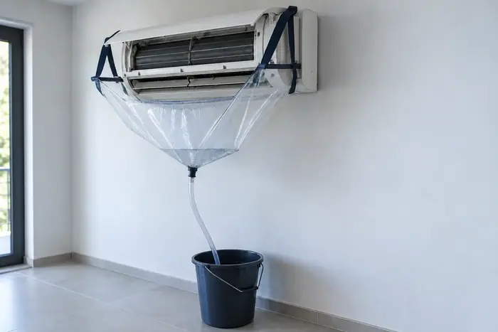Husa care colecteaza apa din zona de lucru