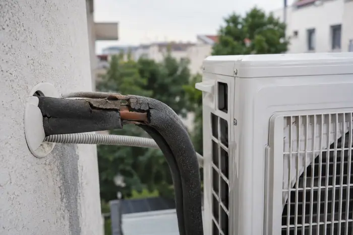 Detaliu exterior gheata izolatie racorduri