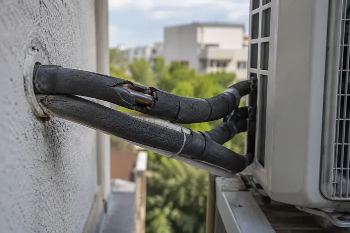 Detaliu exterior gheata izolatie racorduri
