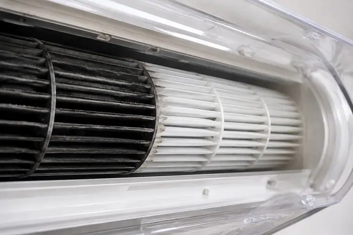 Ventilator AC, inainte si dupa curatare