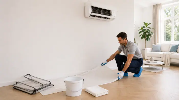 Pregatire pentru spalarea aparatului de aer conditionat