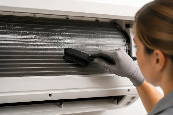 Glistening AC Evaporator Fins